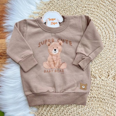 Conj. Casaco Super Cute Baby Bear e Calça - Marrom